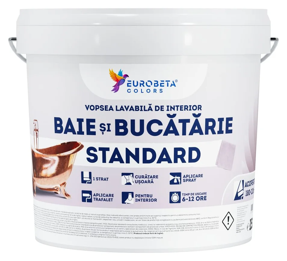 Vopsea lavabila Baie si Bucatarie, 15 l, antimucegai