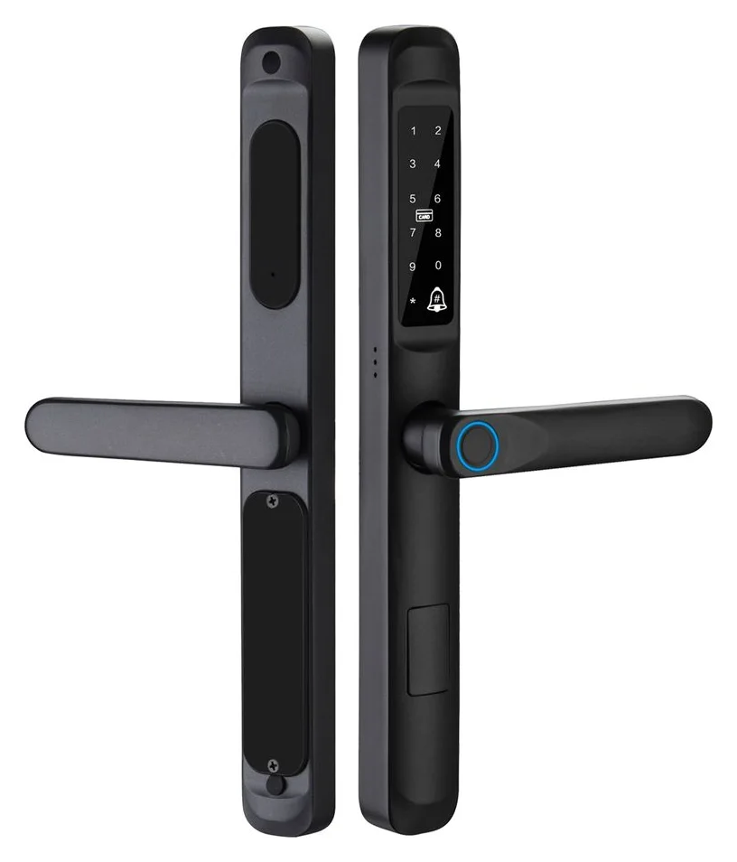 Yala inteligenta K9 pentru usi termopan cu inchidere multi-punct, aplicatie telefon, Wi-Fi, control de la distanta, citire amprenta, alarma efractie, impermeabila, mod pasaj, functionare intre -25 si 70 grade Celsius, CLD-CareLoveDevotion